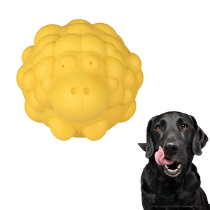 Juguetes para mascotas OEM / ODM, juguetes chillones de goma para perros indestructibles, juguetes para masticar comida para perros de ovejas